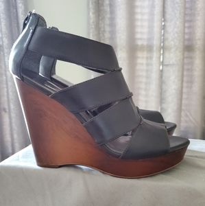 Wood Wedge Platform Sandals